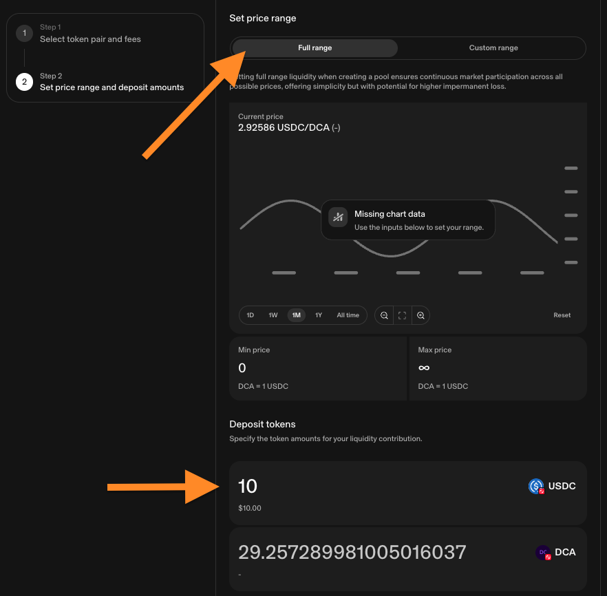 Uniswap V4 interface showing liquidity preview or confirmation